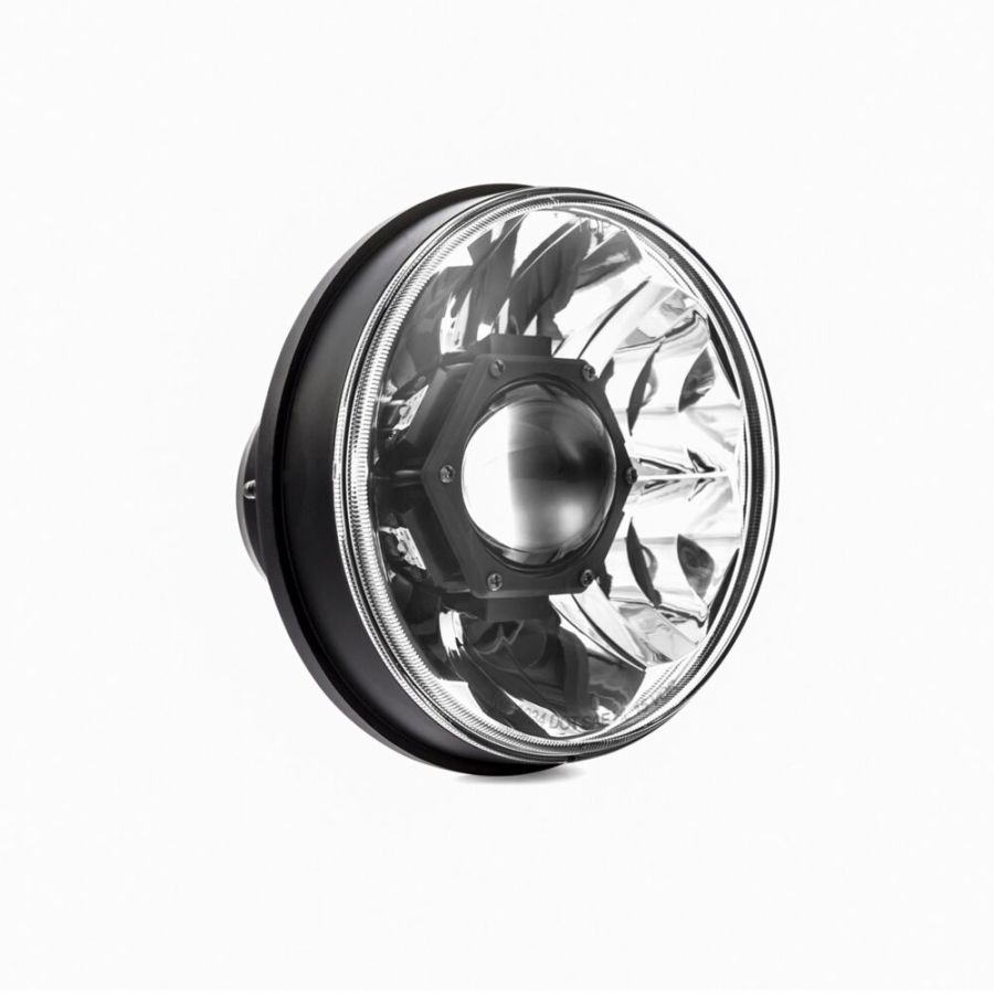 KC HILITES | 7" Gravity LED Pro DOT Headlight - Driving Beam - Single - Universal / 07-18 Jeep JK (4234)