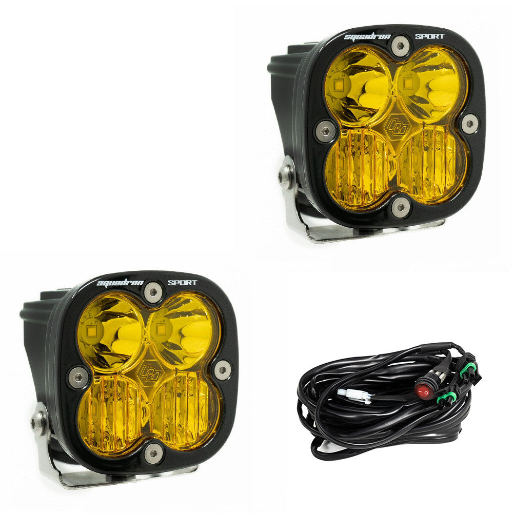 BAJA DESIGNS | Squadron Sport Black LED Auxiliary Light Pod Pair Universal