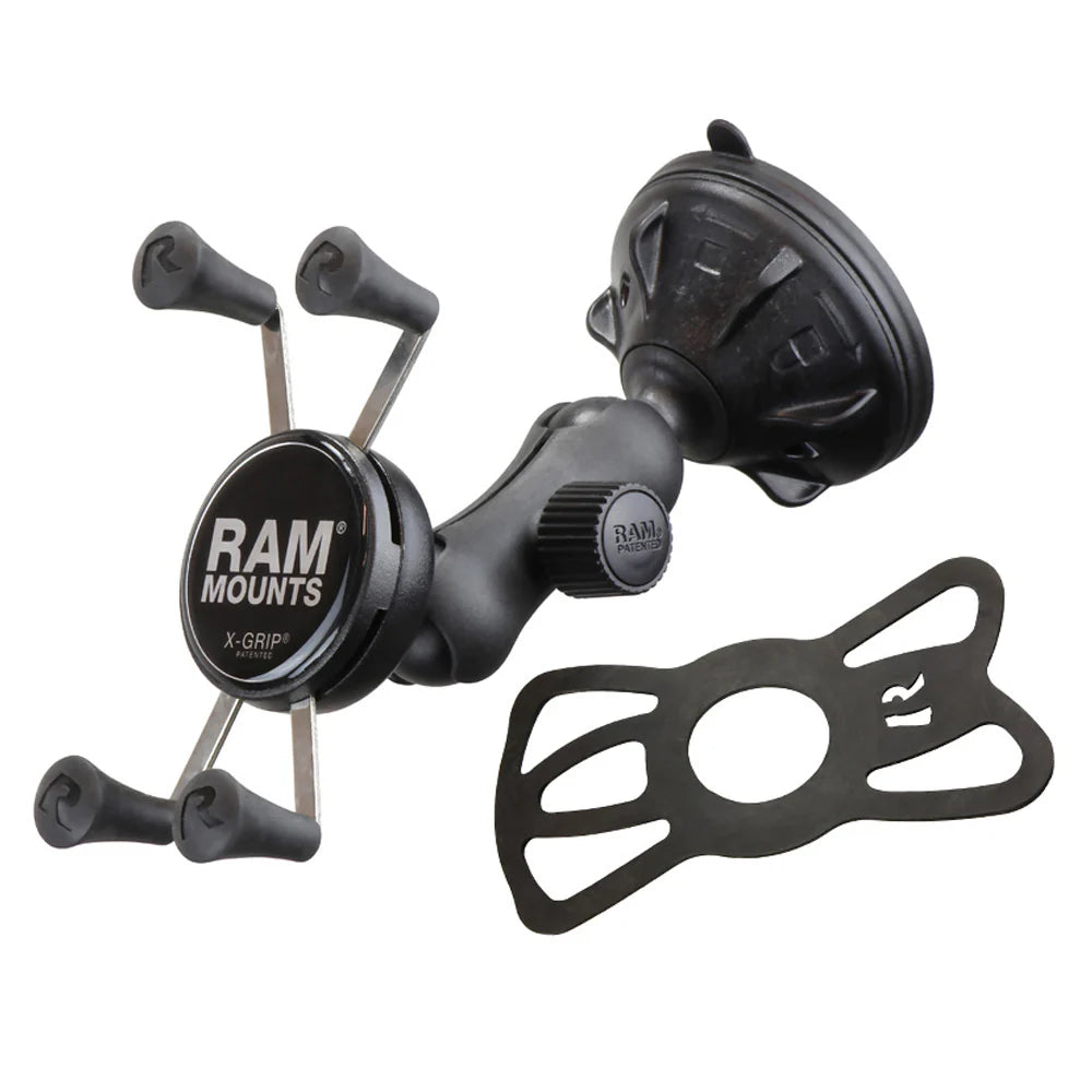 RAM MOUNTS | RAM X-Grip Phone Mount with Twist-Lock Low-Profile Suction Cup