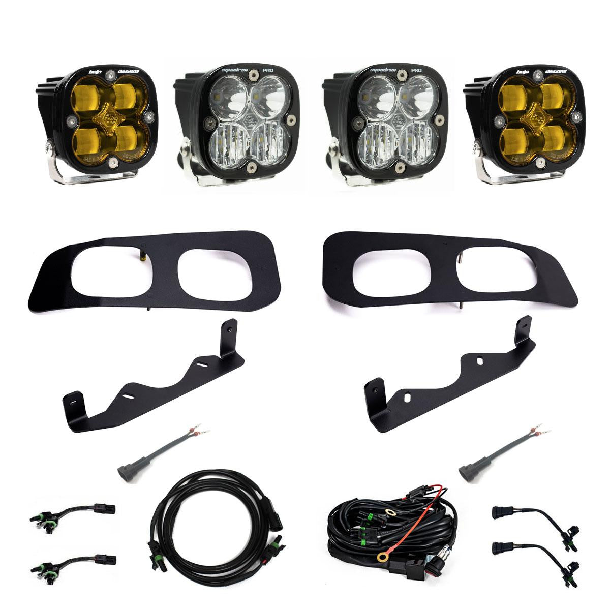 BAJA DESIGNS | Ford F-350 & 250 Super Duty 2023-2024 Squadron SAE/Squadron Pro Dual Fog Pocket Light Kit