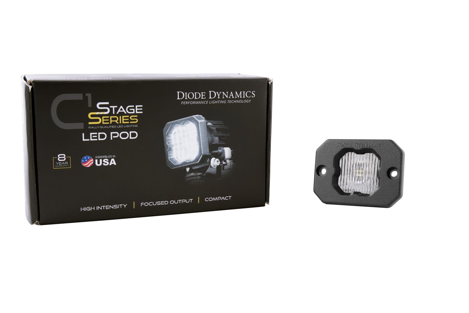 DIODE DYNAMICS | SSC1 White SAE Fog Flush Mount LED Pod (One)