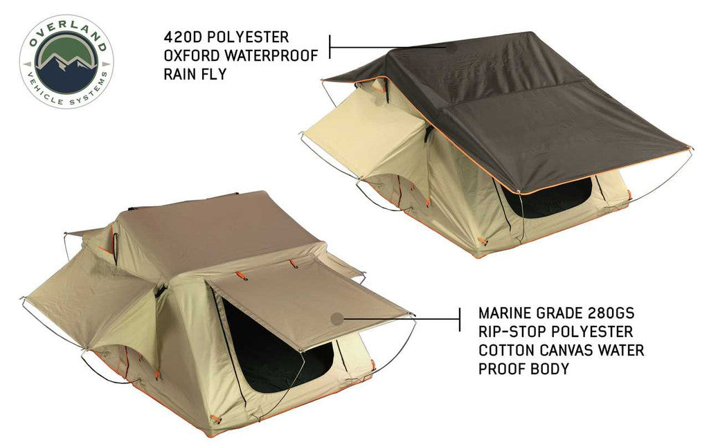 OVERLAND VEHICLE SYSTEMS | TMBK 2 Person Roof Top Tent with Rain Fly (SKU:18019933)