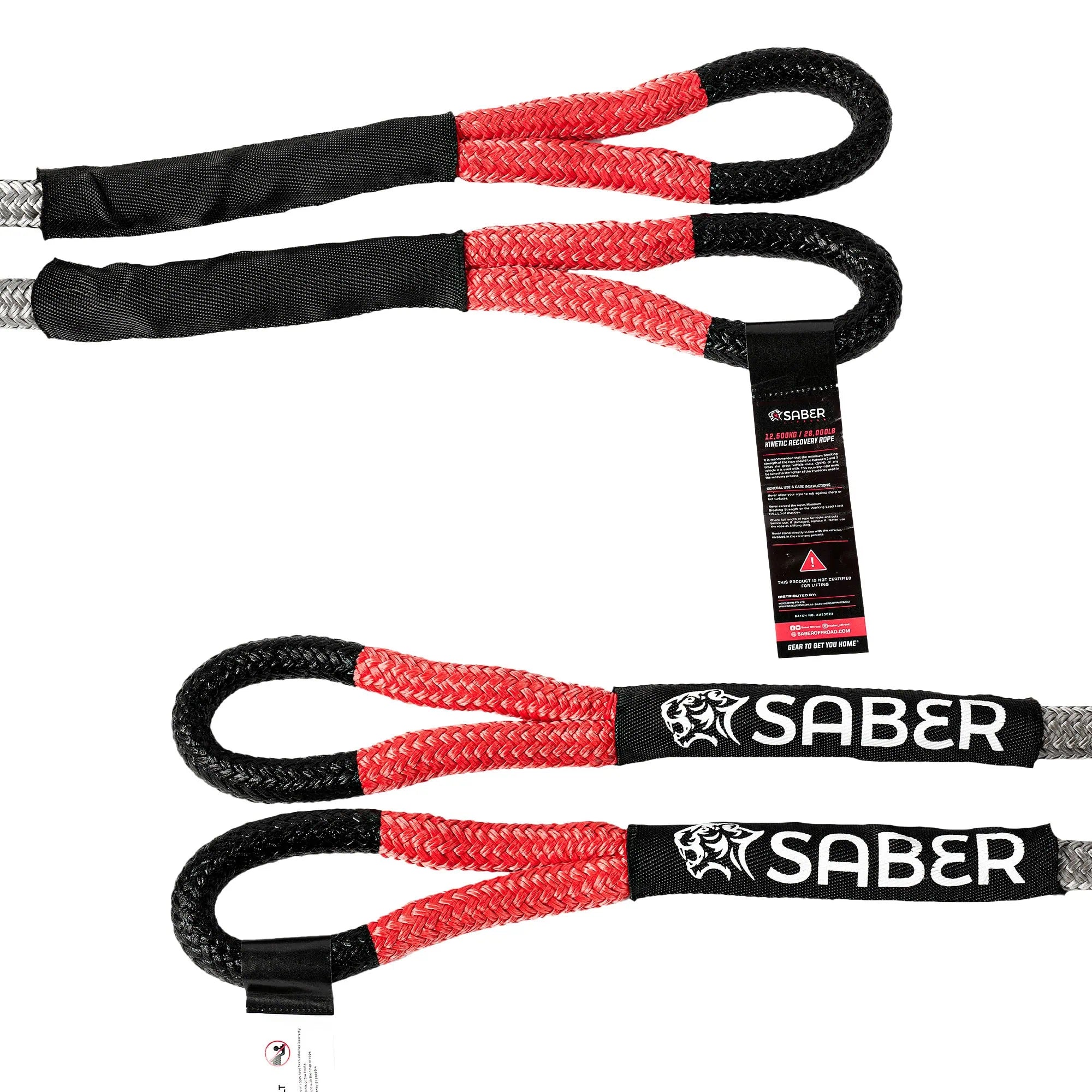 SABER OFFROAD | 12,500KG Kinetic Recovery Rope (SBR-12KRR)