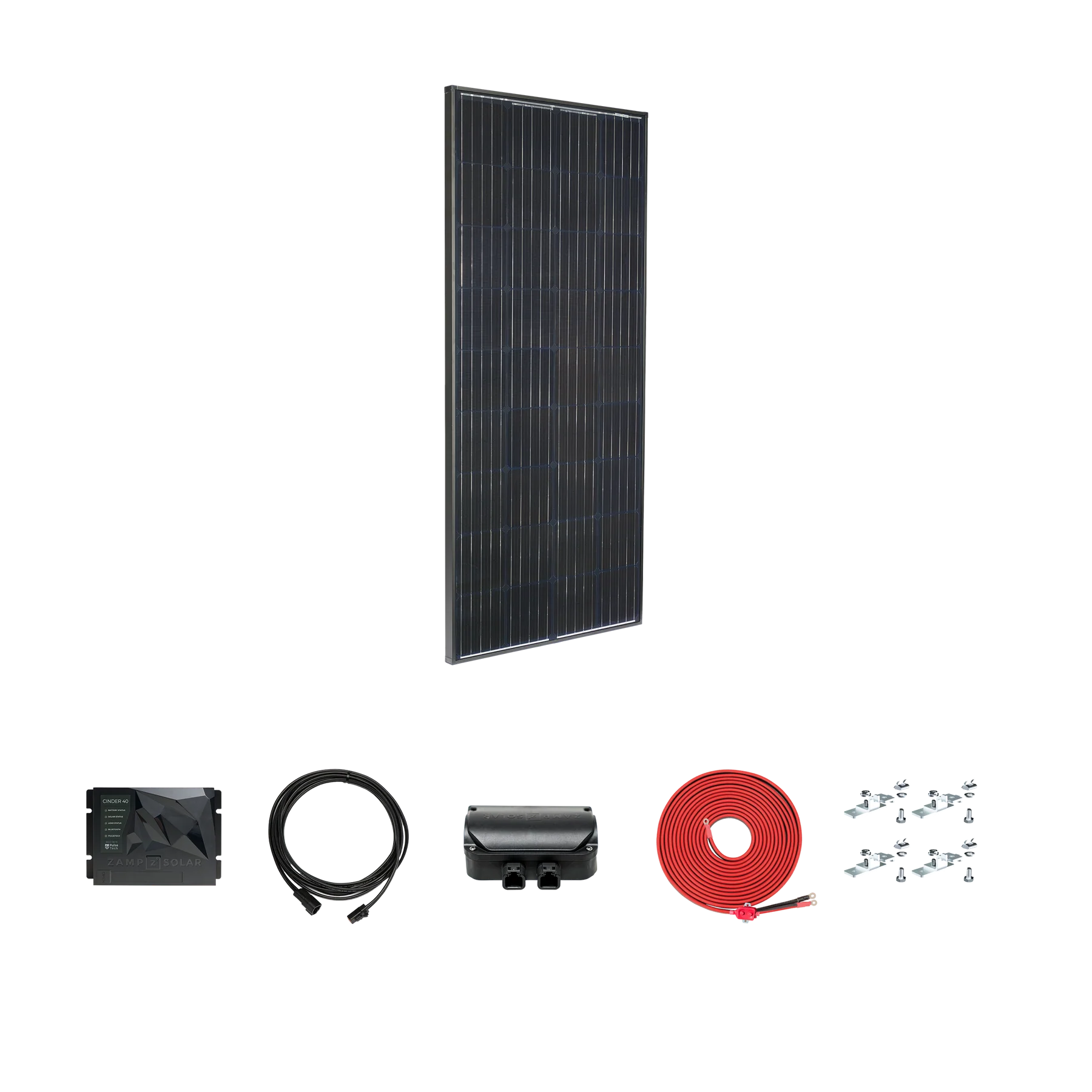 ZAMP SOLAR | Legacy Black 190 Watt Solar Panel Cinder 40 Deluxe Kit (KIT1025)