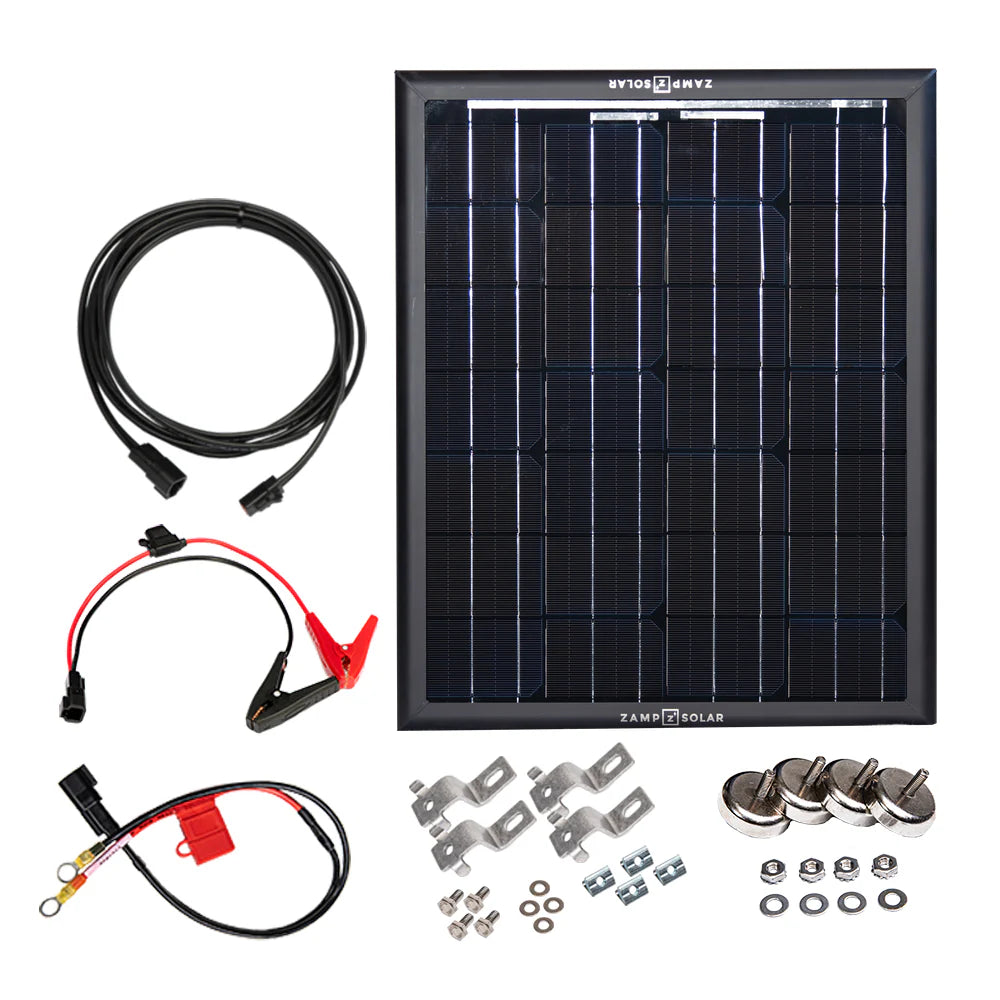 ZAMP SOLAR | OBSIDIAN Series 25 Watt Trickle Charge Kit Magnetic Mounts (KIT1019)