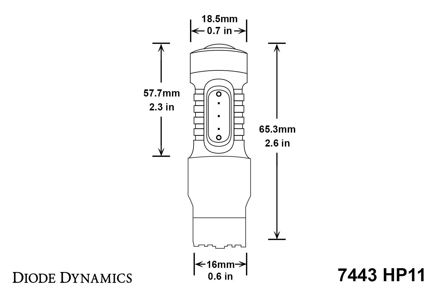 DIODE DYNAMICS | 7440/7443 HP11 Backup LED Bulbs