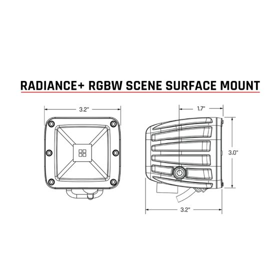 RIGID INDUSTRIES | Radiance+ Scene RGBW Surface Mount | Pair (682053)