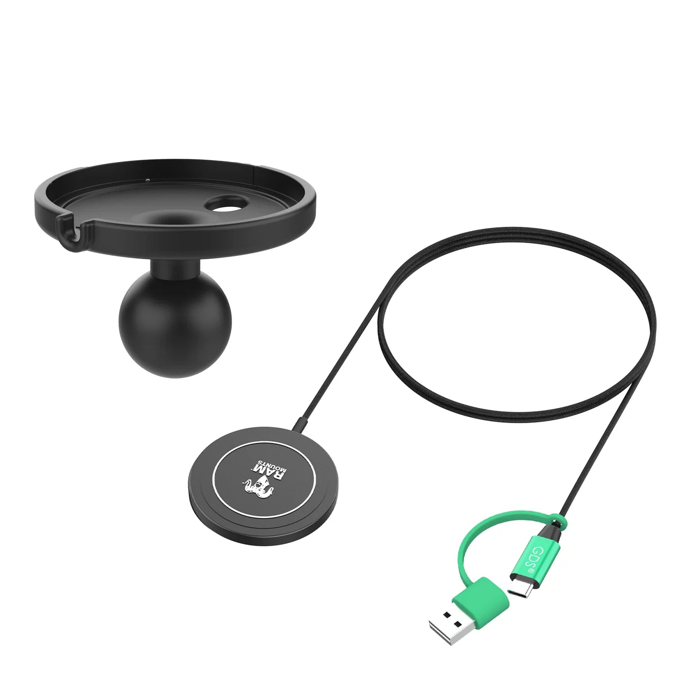 RAM MOUNTS | RAM Ball Adapter with RAM Qi2 15W Wireless Charger