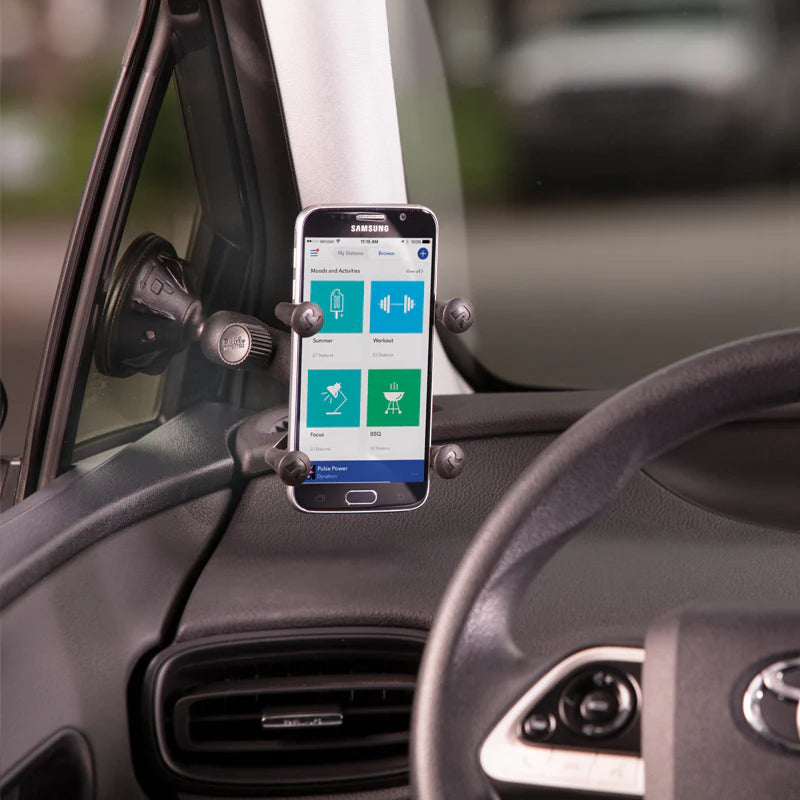 RAM MOUNTS | RAM X-Grip Phone Mount with Twist-Lock Low-Profile Suction Cup