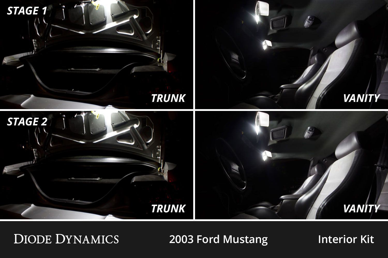 DIODE DYNAMICS | Ford Mustang 1994-2004 Interior LED Conversion Kit