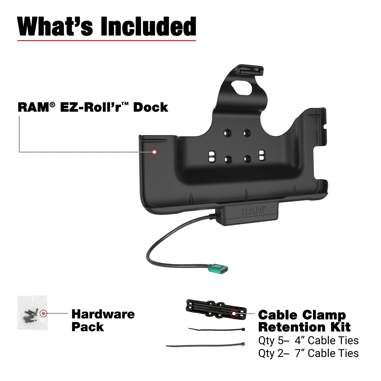 RAM MOUNTS | RAM USB-C Powered Dock for Samsung Tab Active5 Pro & 4 Pro