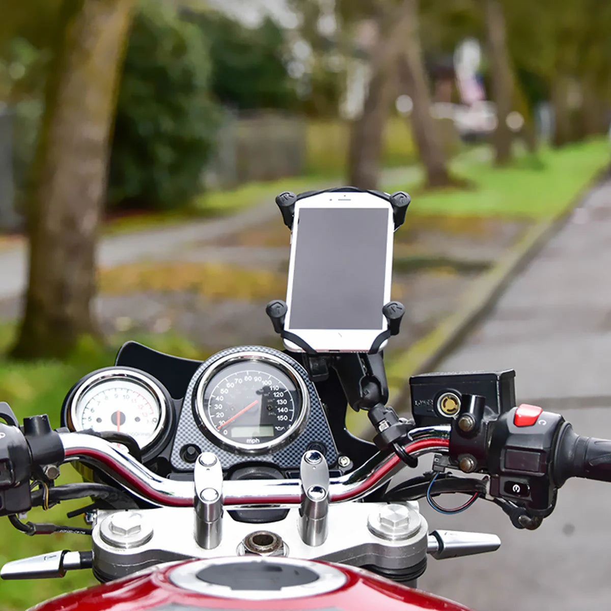 RAM MOUNTS | RAM X-Grip Large Phone Mount with Handlebar U-Bolt Base - Short