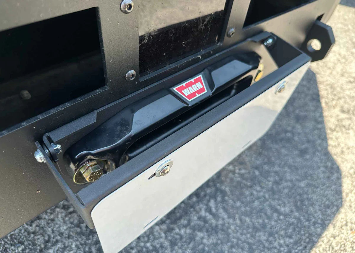 BACKWOODS ADVENTURE MODS | Flip Up Front License Plate Holder Hawse Fairlead (BW07-0001)