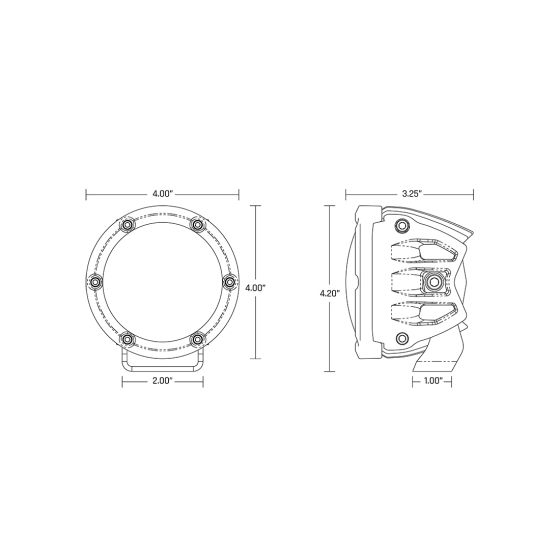 RIGID INDUSTRIES | Tundra 3rd Gen 2022-2025 4 Inch 360-Series A-Pillar Lighting Kit (46807)