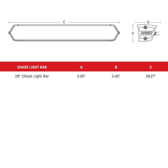 RIGID INDUSTRIES | Chase Bar with Tube Mounts (901801)