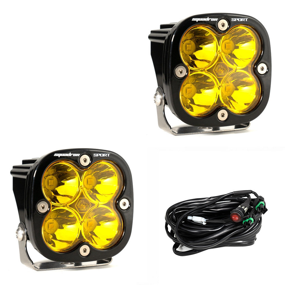 BAJA DESIGNS | Squadron Sport Black LED Auxiliary Light Pod Pair Universal