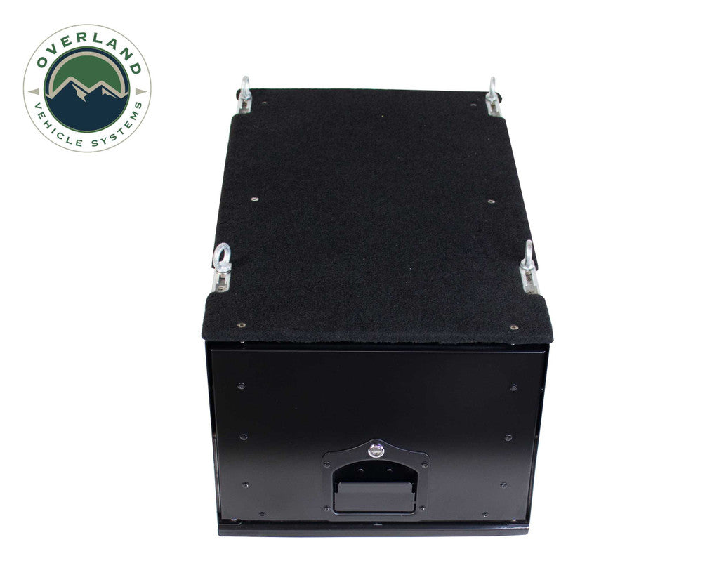 OVERLAND VEHICLE SYSTEMS | Cargo Box With Slide Out Drawer Size Black Powder Coat Universal (21010301)