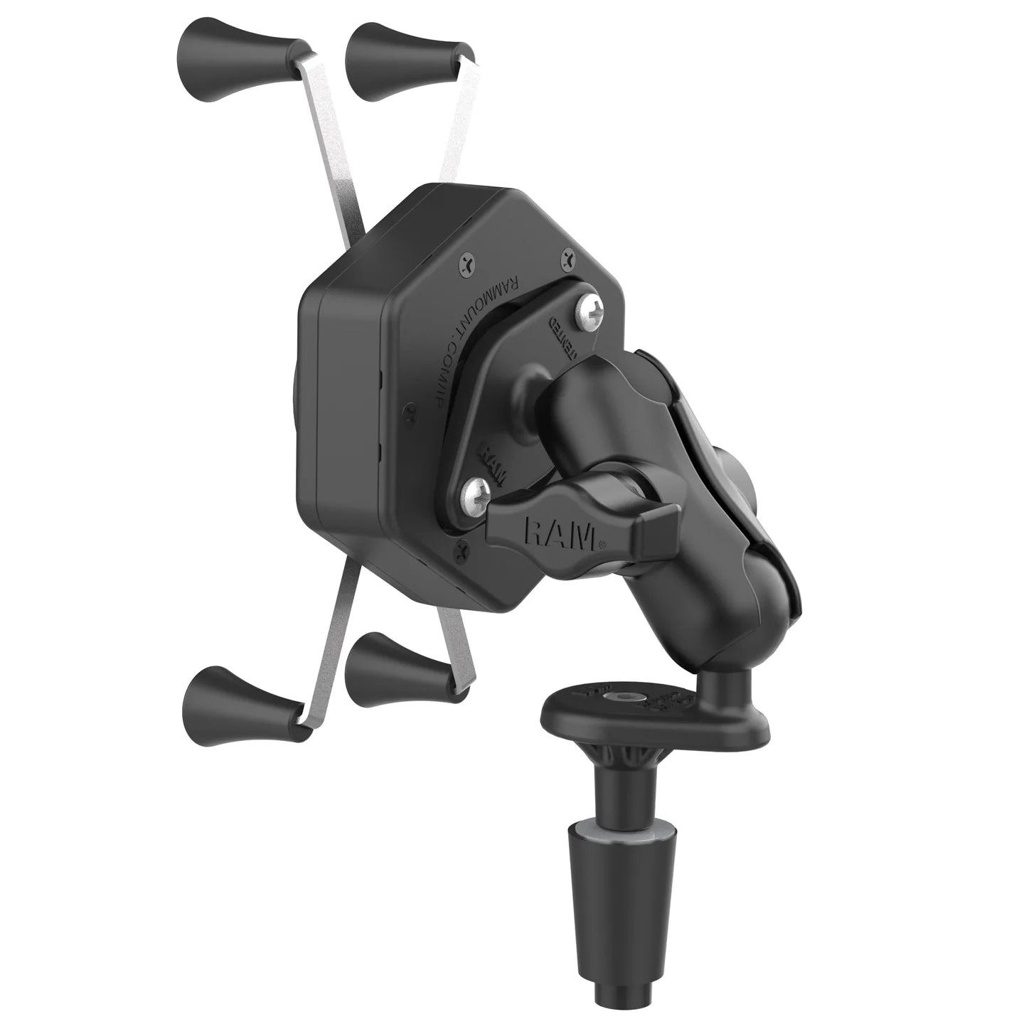 RAM MOUNTS | RAM X-Grip Large Phone Mount with Vibe-Safe & Fork Stem Base - Short