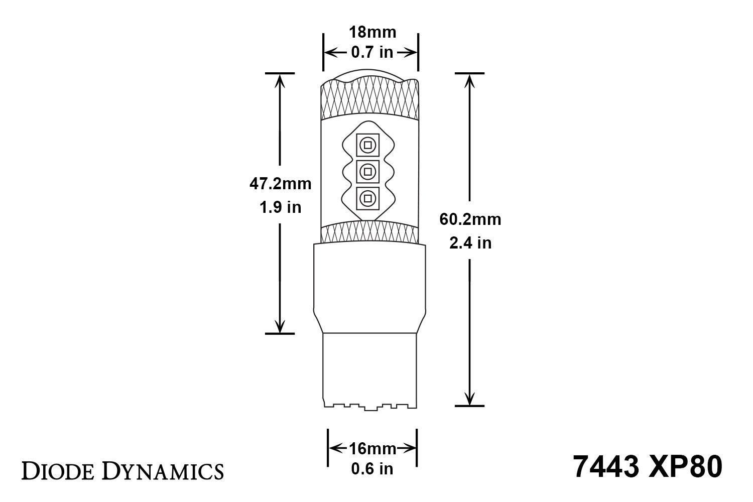 DIODE DYNAMICS | 7440/7443 XP80 Tail Light LED Bulbs