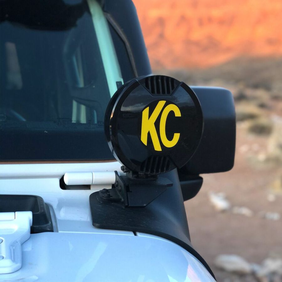 KC HILITES | 6" SlimLite LED - Light Shield / Hard Cover - Black (5109)