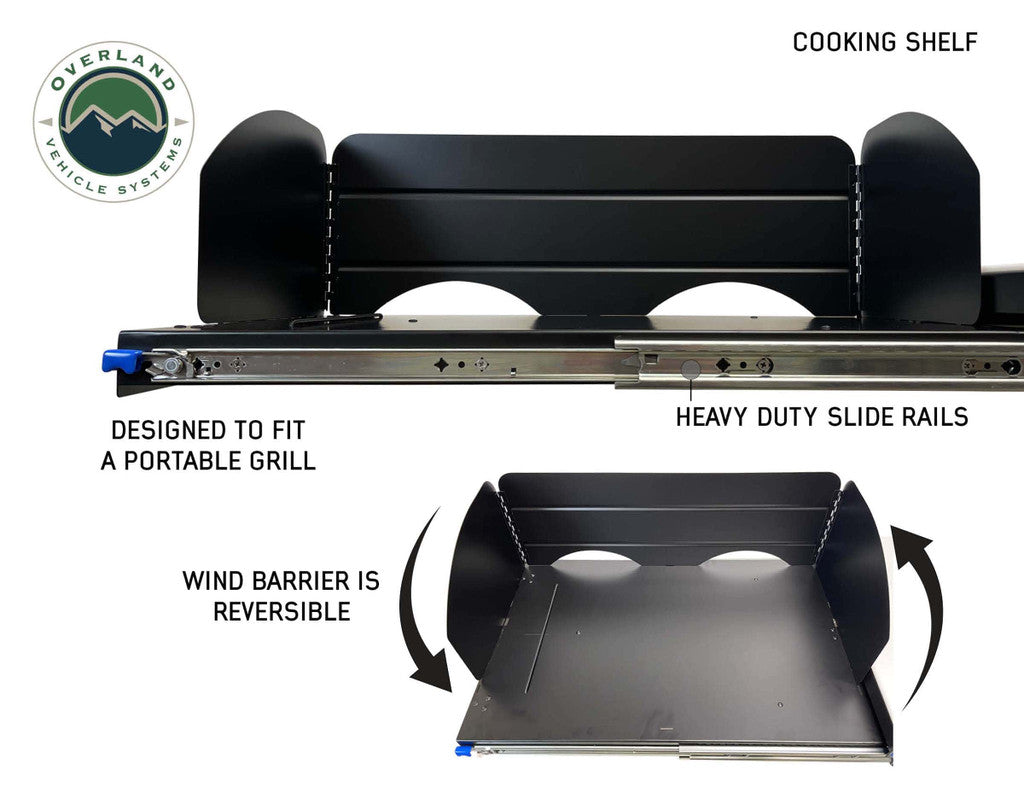 OVERLAND VEHICLE SYSTEMS | Camp Cargo Box Kitchen With Slide Out Sink, Cooking Shelf & Work Station (21010401)