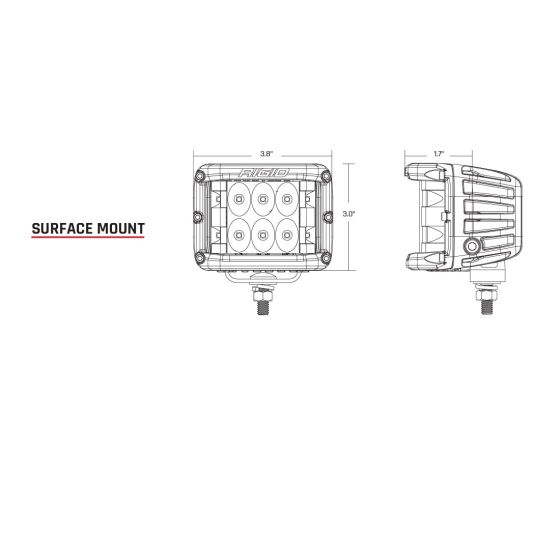 RIGID INDUSTRIES | D-SS Spot with Amber Pro Lens | Pair (262214)