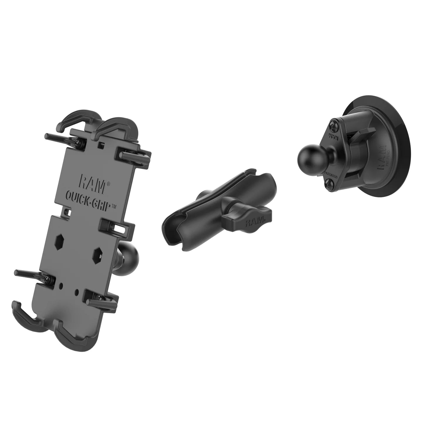 RAM MOUNTS | RAM Quick-Grip XL Phone Mount with Twist-Lock Suction Cup - Medium