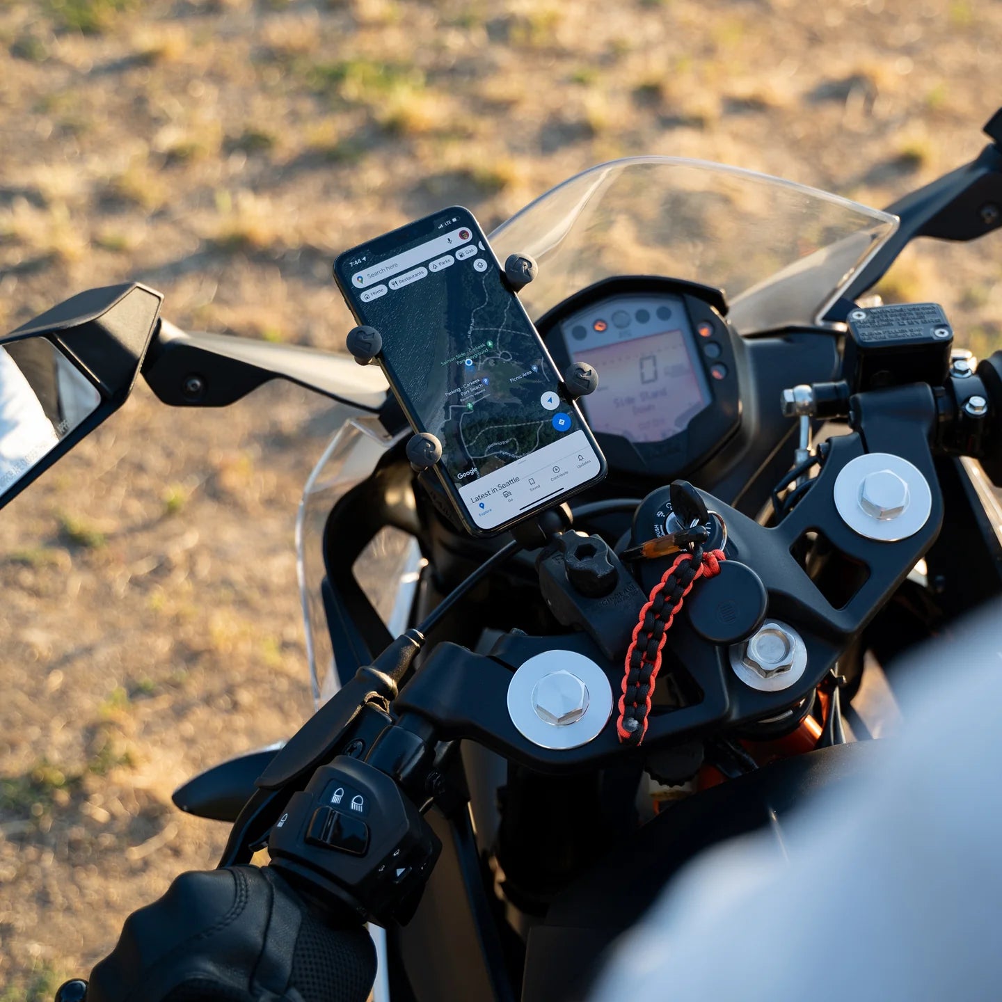 RAM MOUNTS | RAM X-Grip Phone Mount with RAM Tough-Claw Small Clamp Base - Short