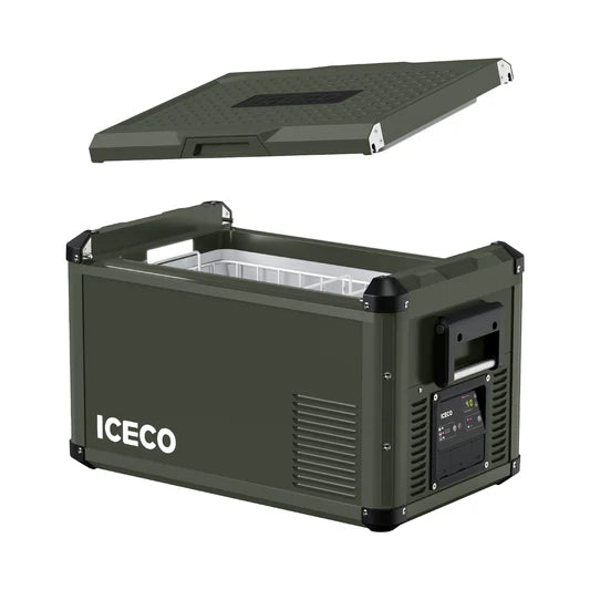 ICECO | 37QT VL35ProS Olive 12V Metal Single Zone Fridge Freezer