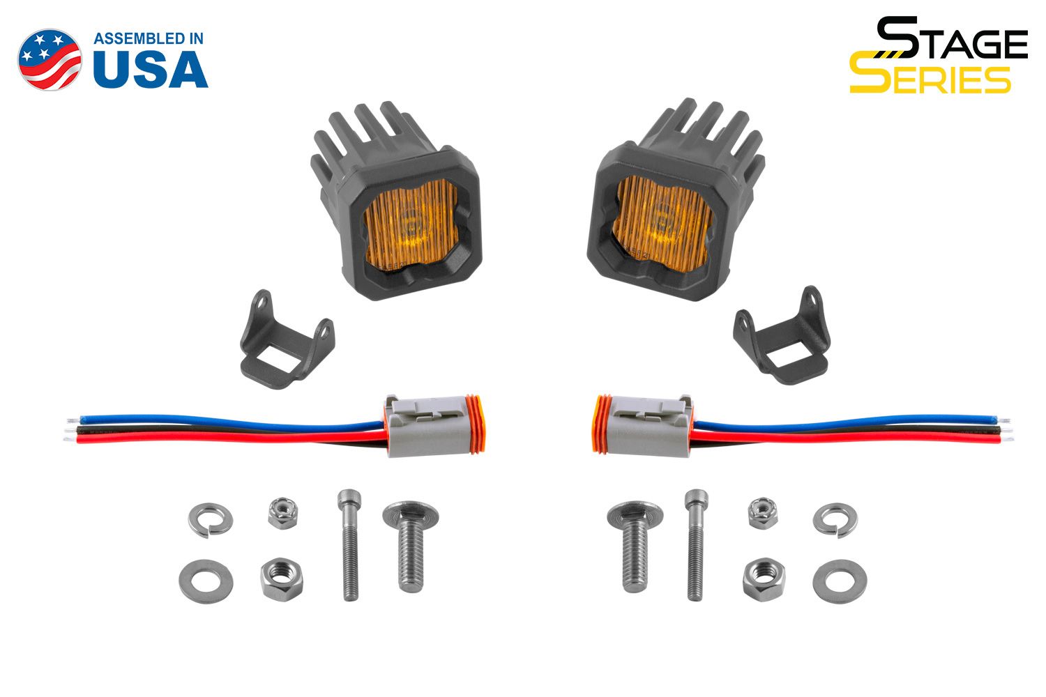 DIODE DYNAMICS | SSC1 Yellow SAE Fog Standard LED Pod (Pair)