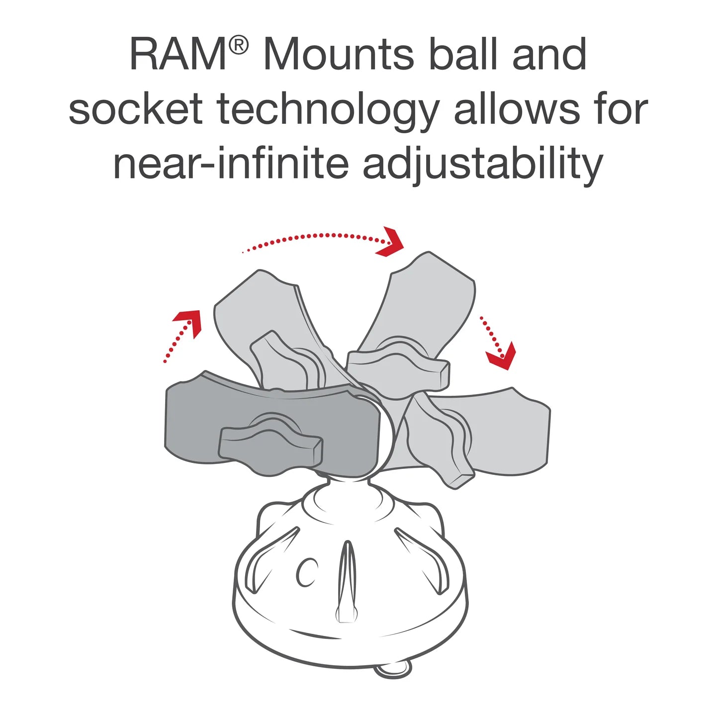 RAM MOUNTS | RAM X-Grip Phone Mount with Low-Profile Suction Cup - Short