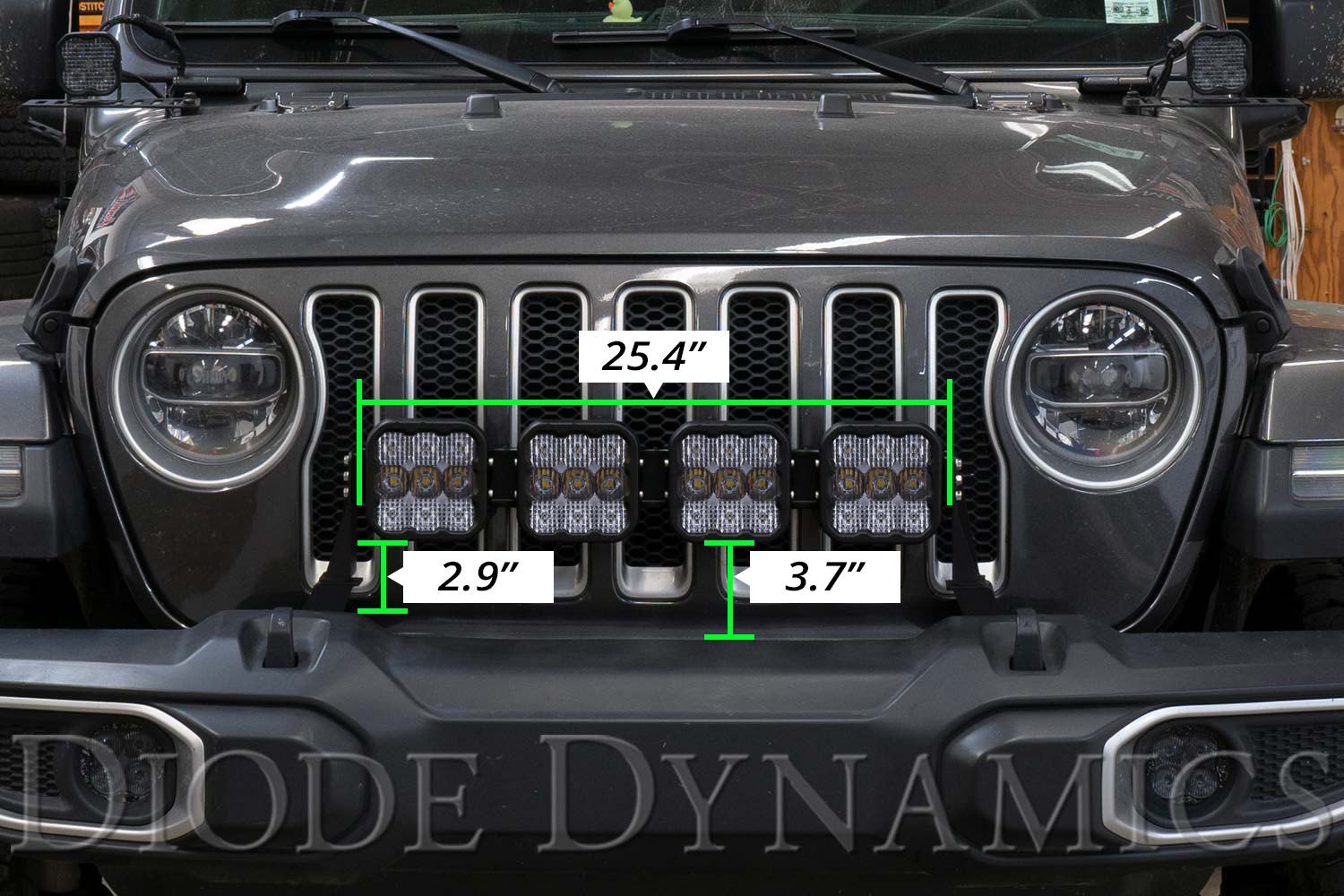 DIODE DYNAMICS | Jeep Gladiator 2020-2024 SS5 Grille CrossLink Lightbar Kit