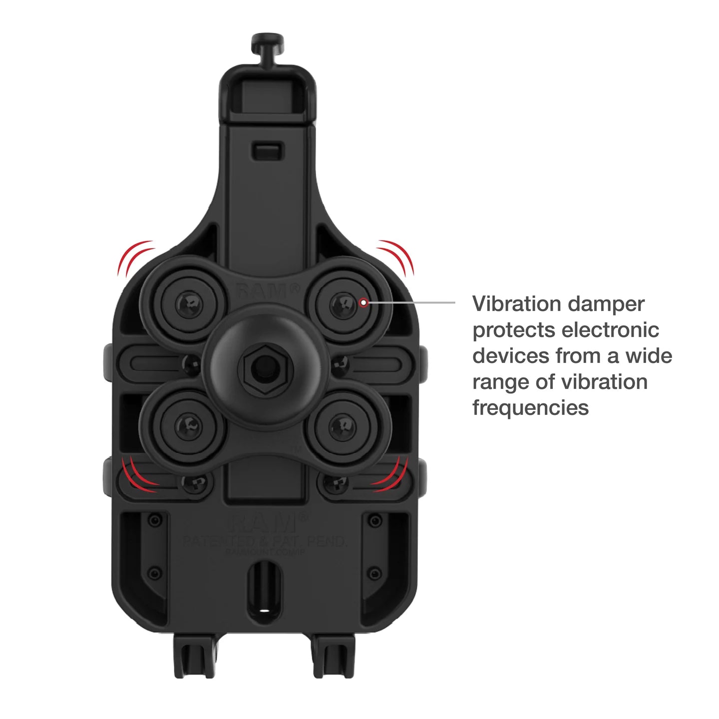 RAM MOUNTS | RAM Quick-Grip Pro Phone Holder with Ball & Vibration Damper