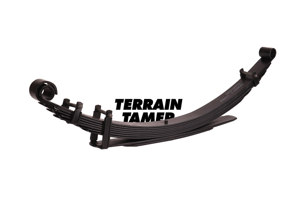 TERRAIN TAMER | Land Cruiser 70 Series BJ75 & FJ75 & HJ75 From 11/1984 & FZJ75 & HZJ75 & PZJ75 From 1/1990 Rear Parabolic Leaf Spring Raised Height 2" 220lb to 660lb Heavy Duty Driver Side (TLC015HD)