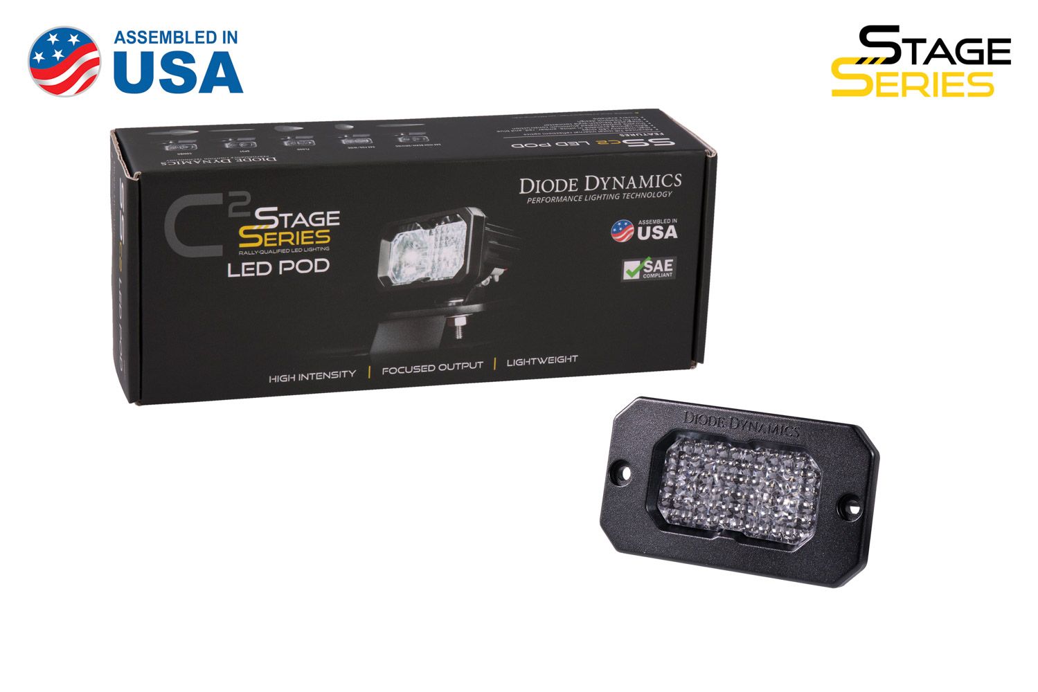 DIODE DYNAMICS | SSC2 SAE White Pro Flush Mount LED Pod (One)