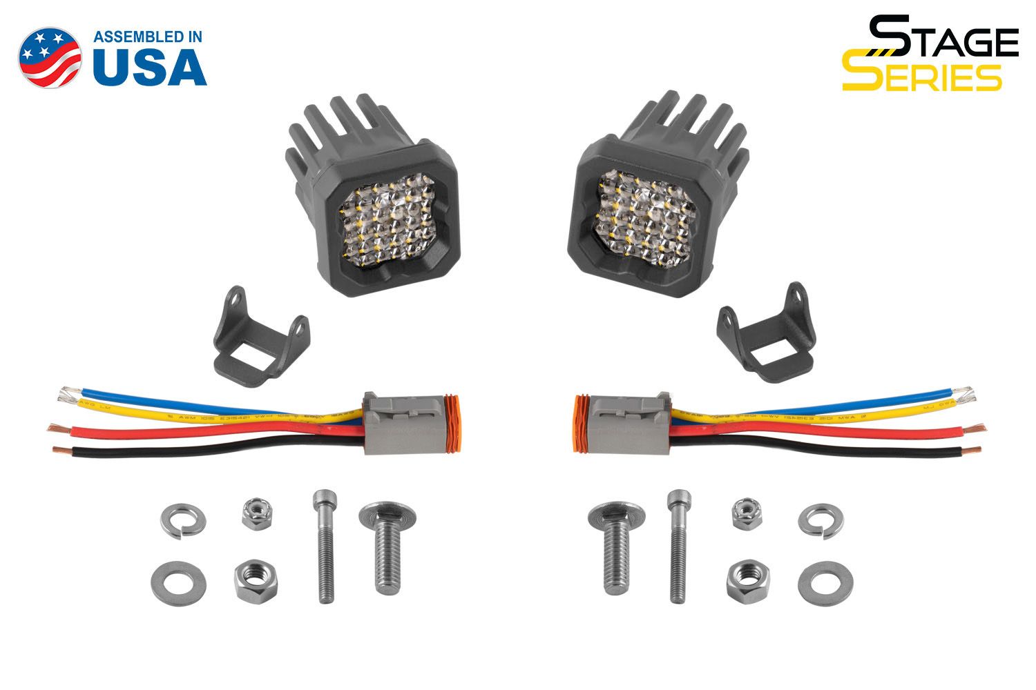 DIODE DYNAMICS | Stage Series C1R White Flood Standard LED Pod (Pair)