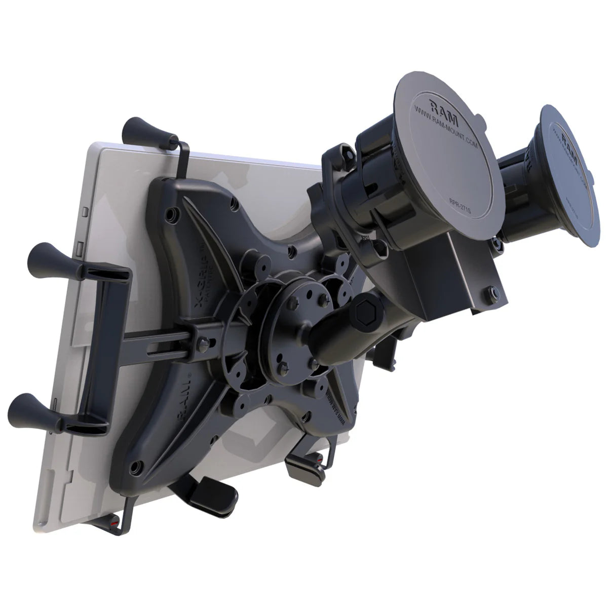 RAM MOUNTS | RAM X-Grip with RAM Twist-Lock Pivot Suction for 12"-13" Tablets