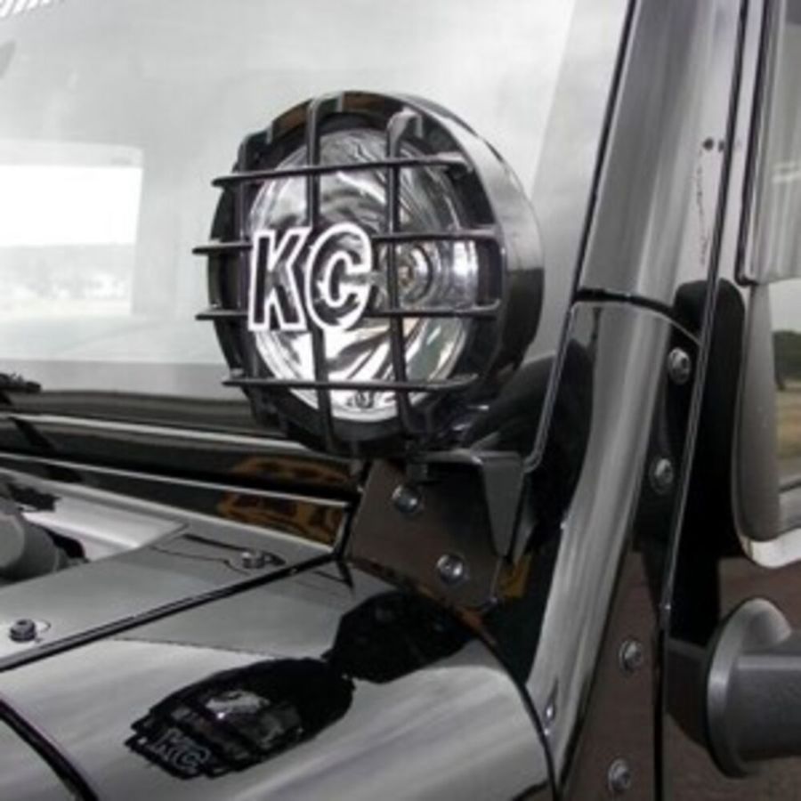 KC HILITES | Bracket Set - Light Mount - Windshield - Pillar Mount - Pair - for 07-18 Jeep JK (7316)