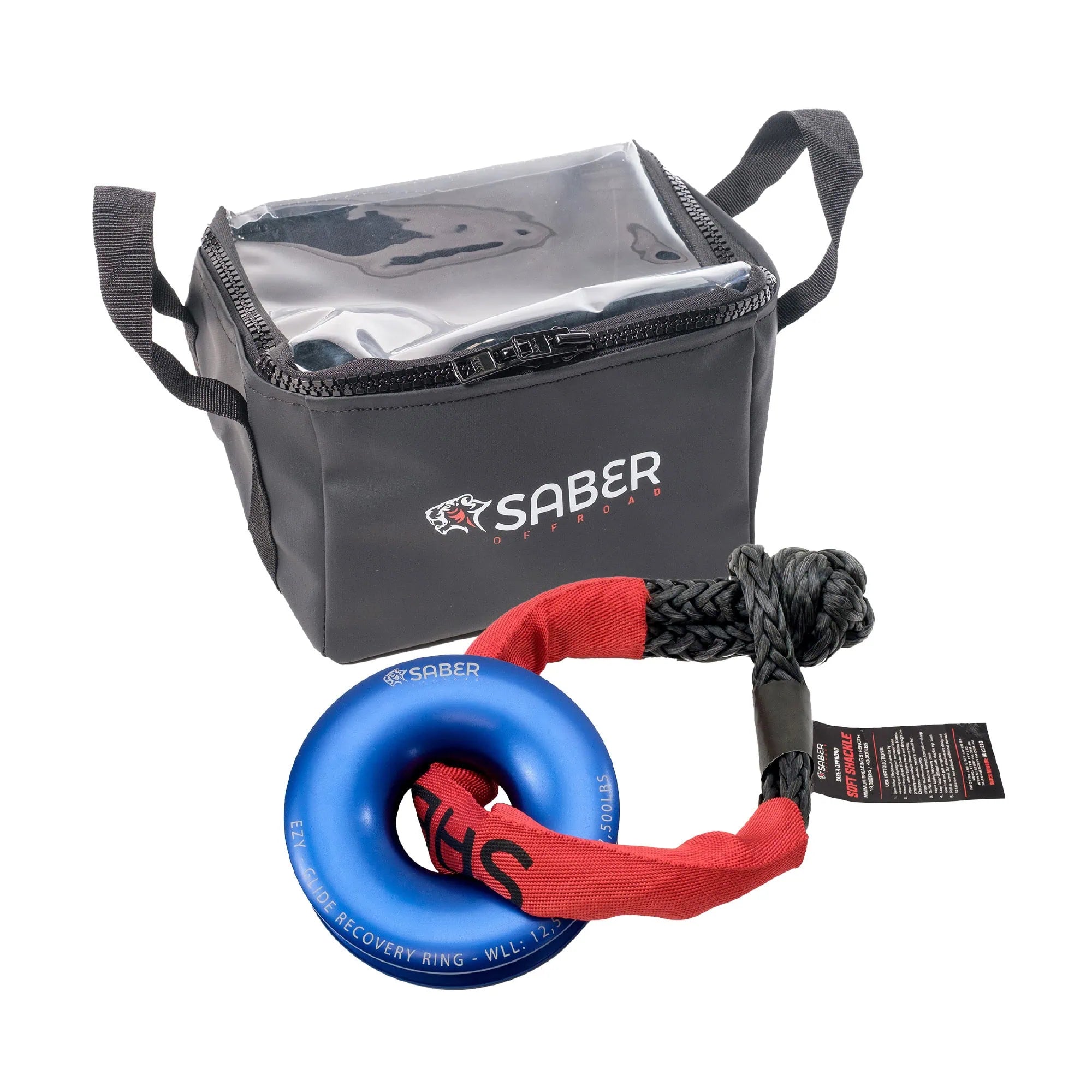 SABER OFFROAD | Ezy-Glide Recovery Ring + 18K Sheath Soft Shackle Kit (SBR-12BRRK1)