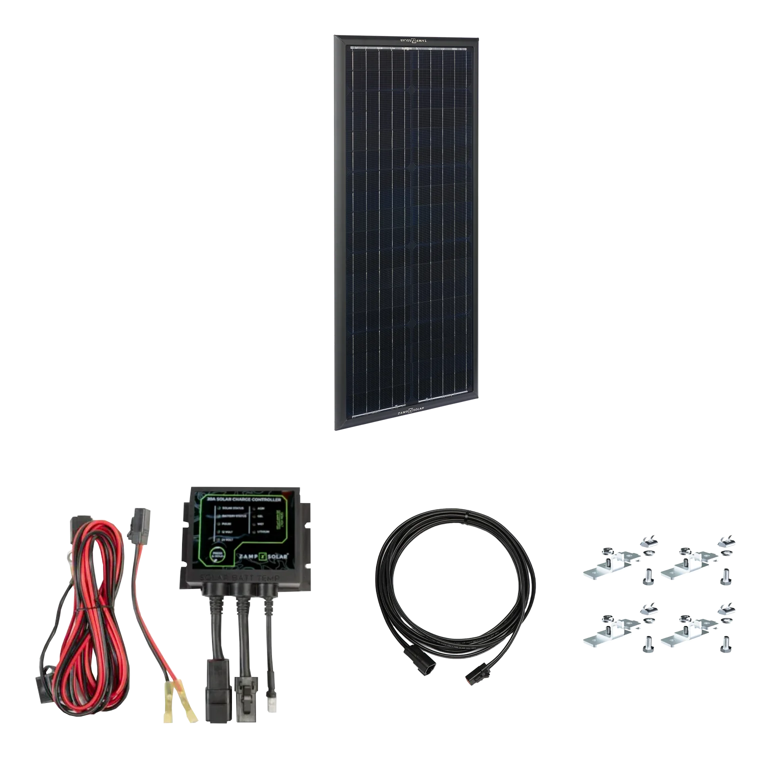 ZAMP SOLAR | Side By Side Obsididan Series 45 Watt Battery Maintainer Kit (KIT1035)