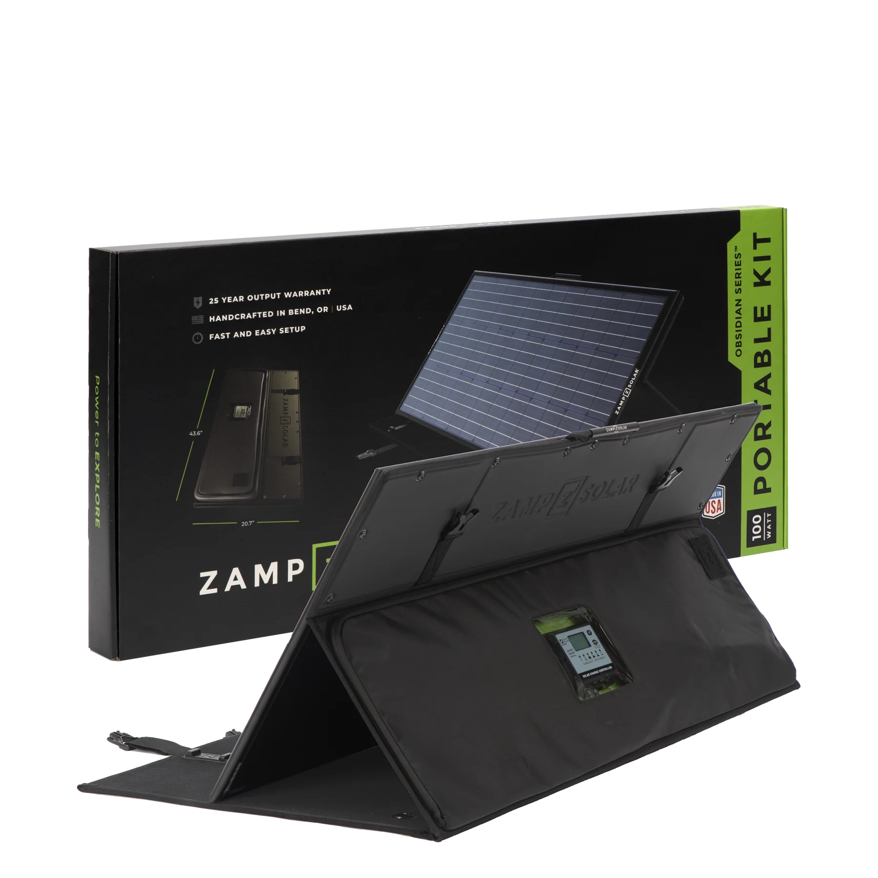 ZAMP SOLAR | Obsidian Series 100 Watt Portable Kit Regulated (USP2003)