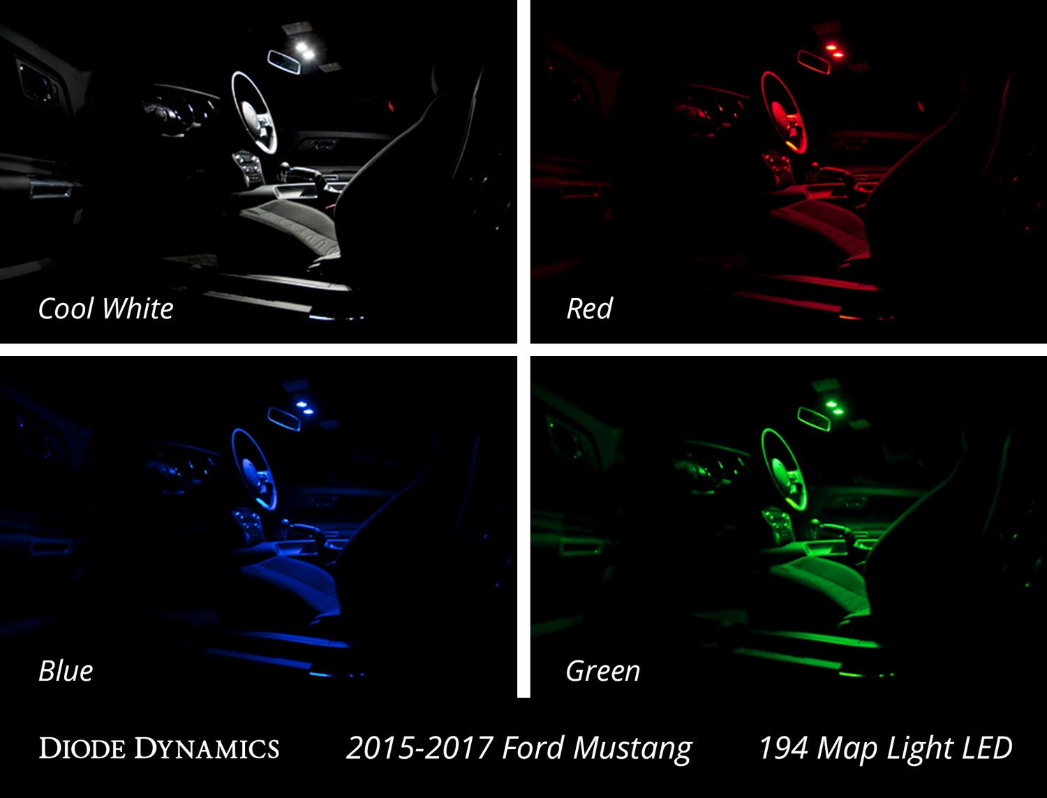 DIODE DYNAMICS | Ford Mustang 2015-2017 Interior LED Conversion Kit