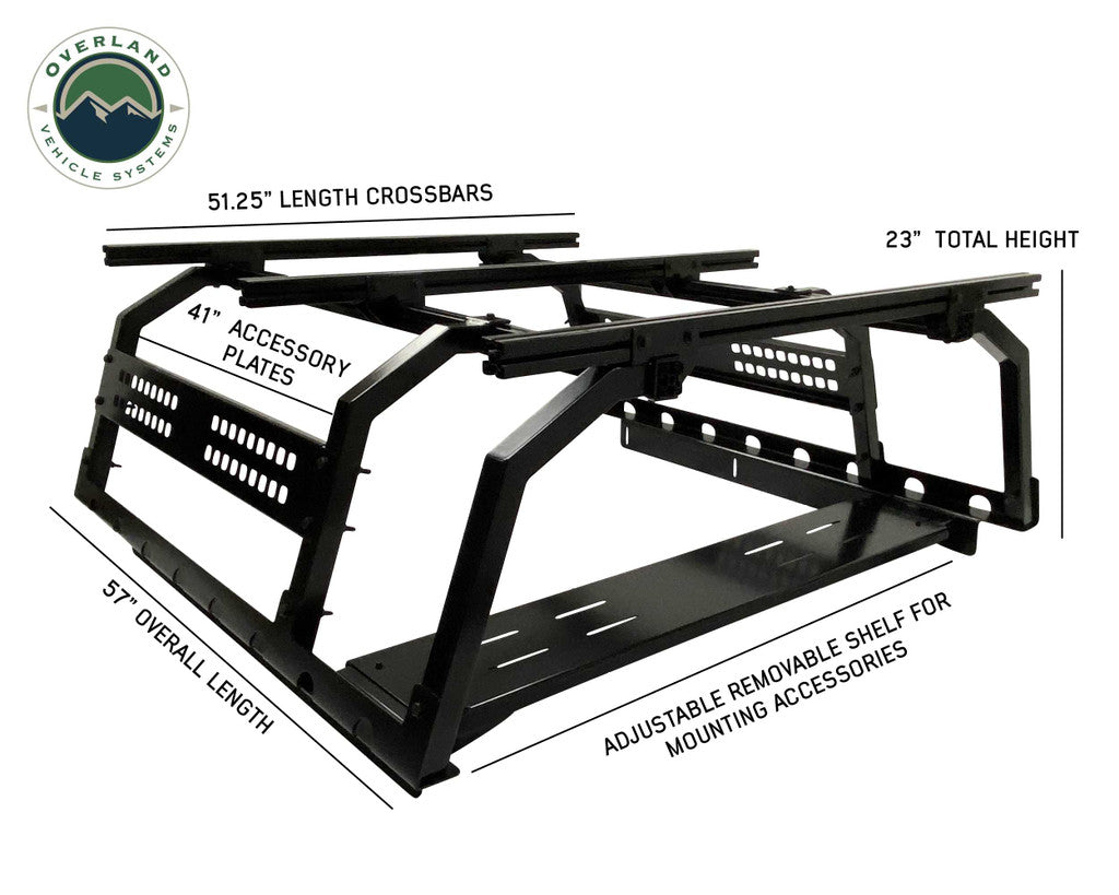 OVERLAND VEHICLE SYSTEMS | Discovery Rack Mid Size Truck Short Bed Application (22030101)