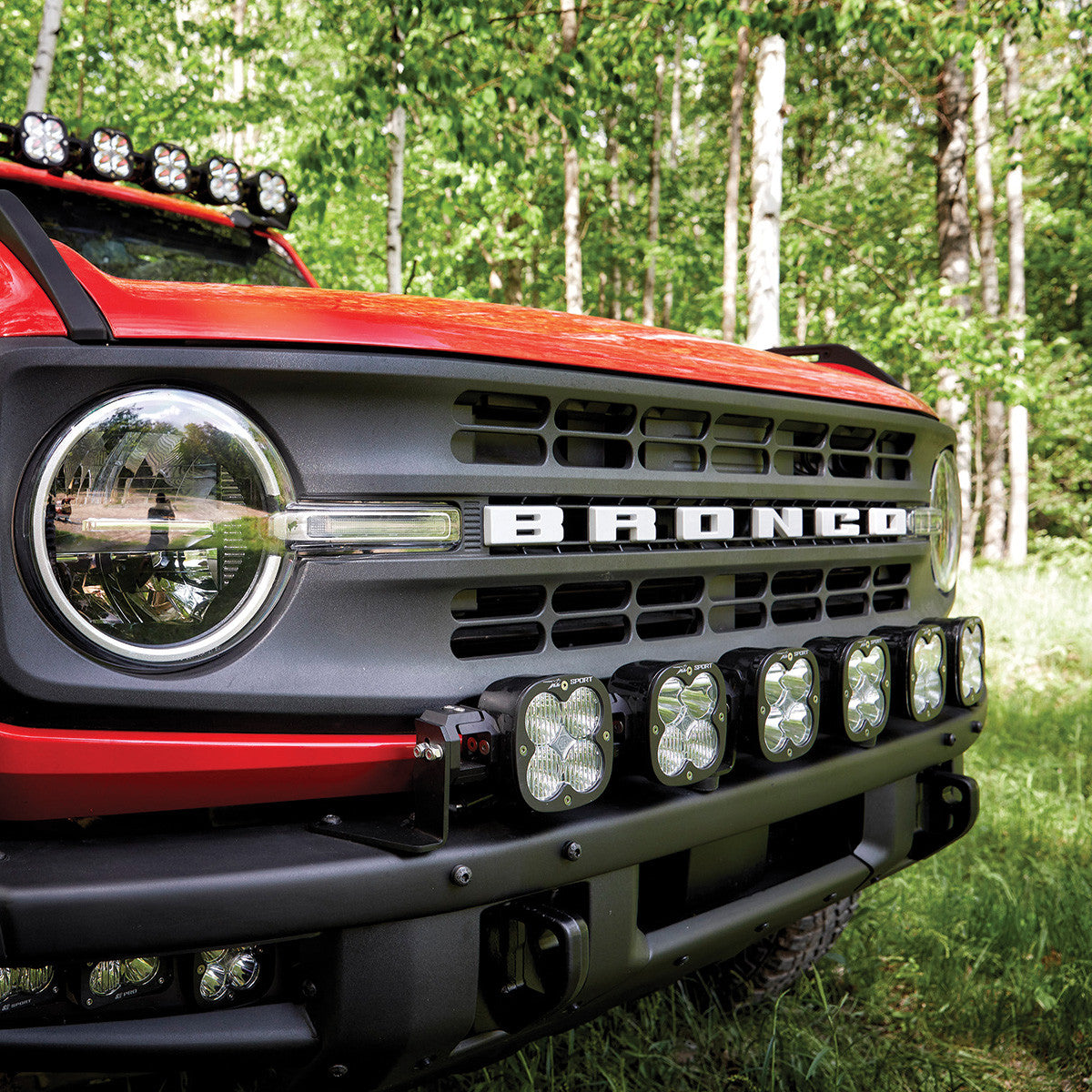 BAJA DESIGNS | Ford Bronco 2021-2024 & Bronco Raptor 2022-2023 6XL Linkable Bumper Light Kit w/ OEM Modular Steel Bumper