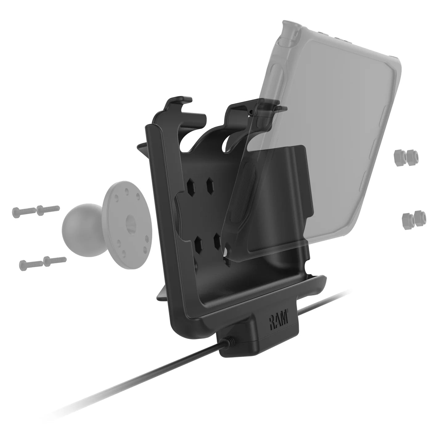 RAM MOUNTS | RAM EZ Roll'r Dual USB Dock for Samsung Tab Active5 & 3