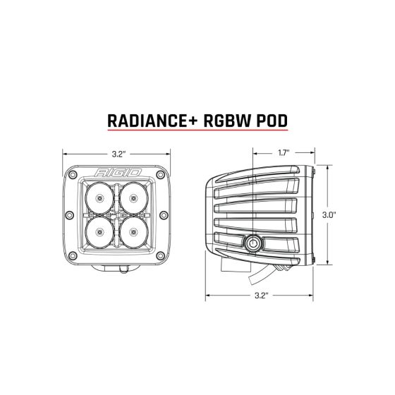 RIGID INDUSTRIES | Radiance+ Pod RGBW | Pair (202053)