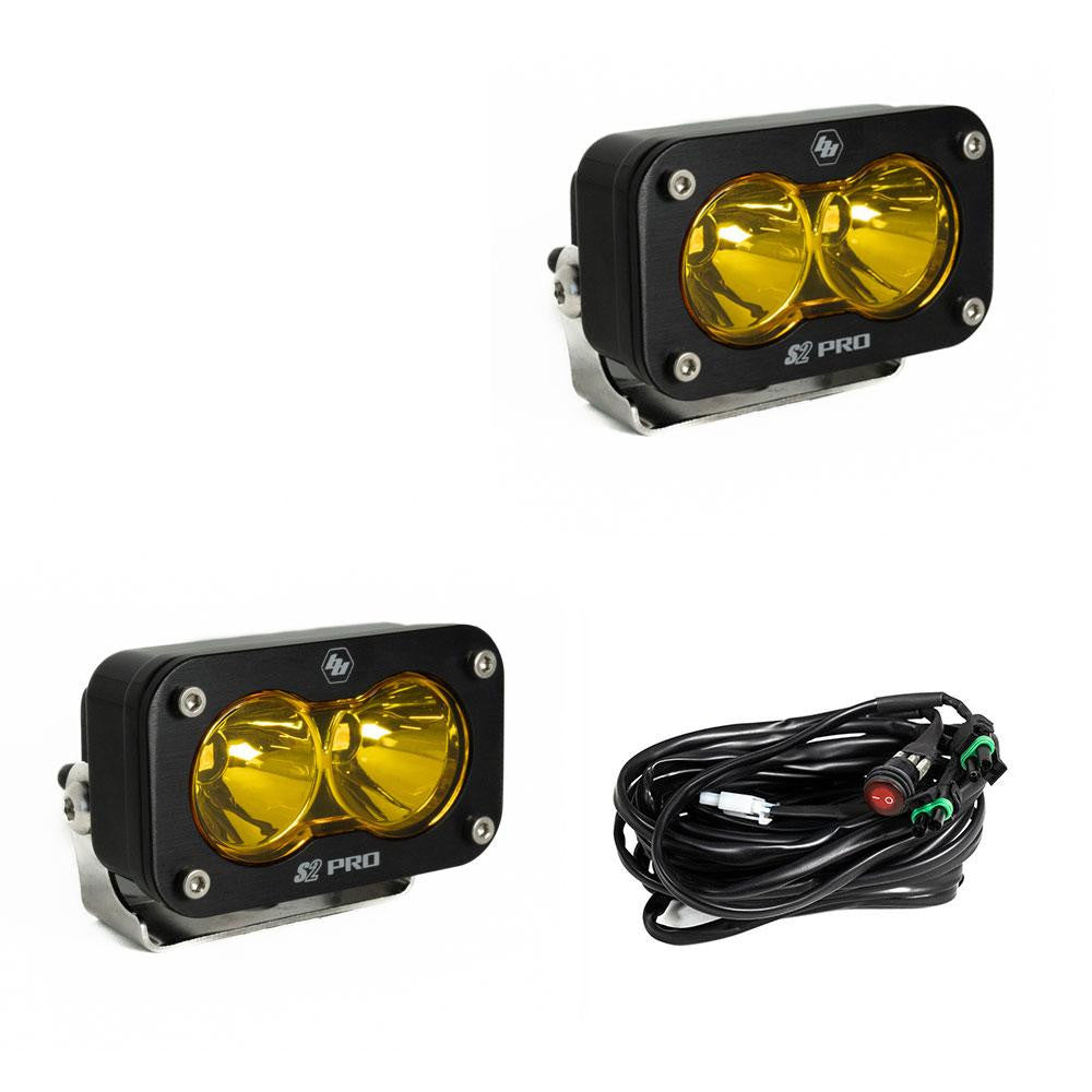 BAJA DESIGNS | S2 Pro Black LED Auxiliary Light Pod Pair Universal