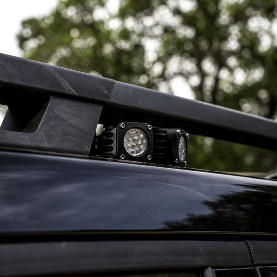 RIGID INDUSTRIES | Ford Bronco 2021 Sport Overland Roof Rack LED Light Mount Kit, Includes Four Ignite Pod Lights With Diffused Flood Optics (46716)