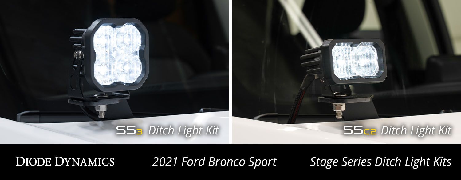 DIODE DYNAMICS | Ford Bronco Sport 2021-2025 Stage Series Backlit Ditch Light Kit