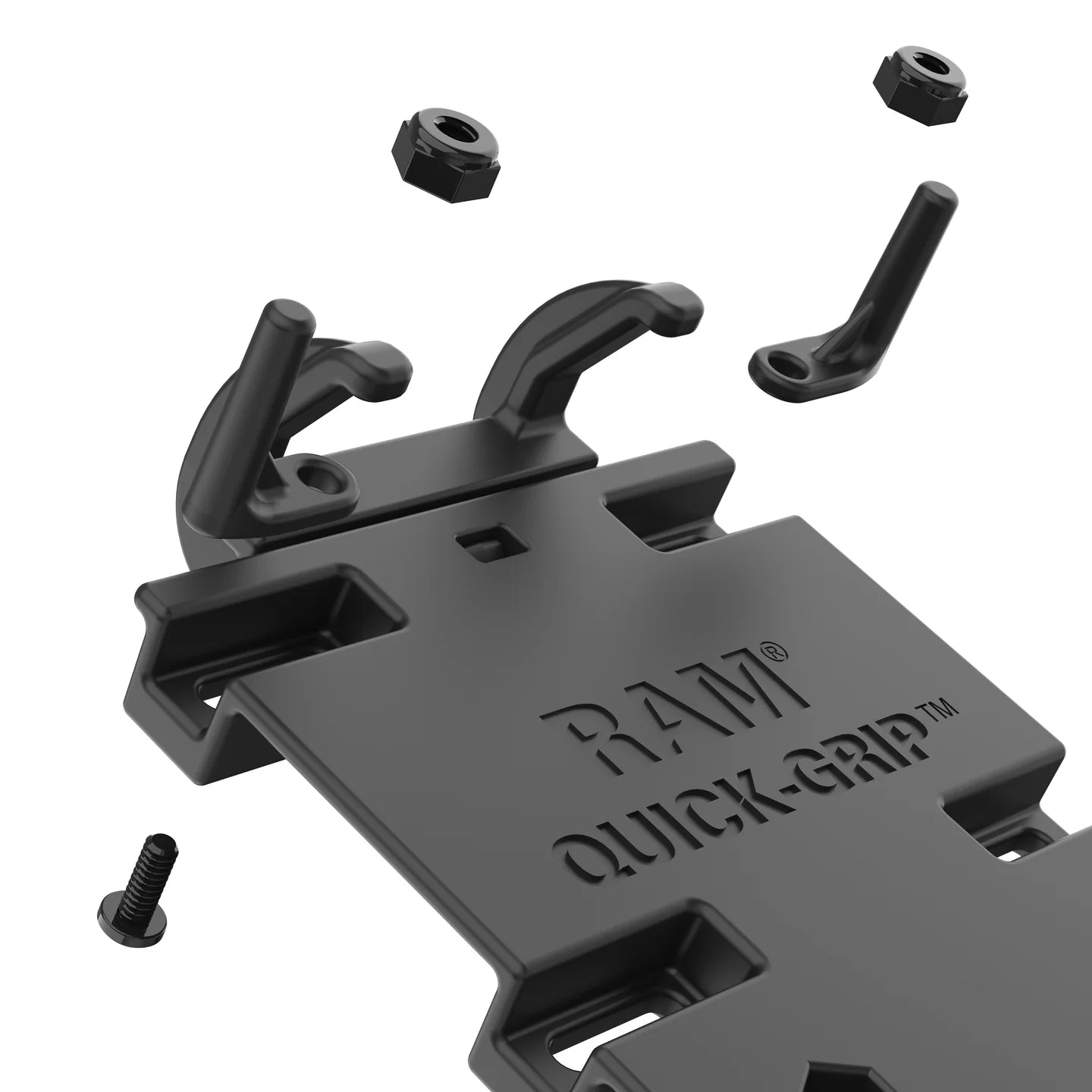 RAM MOUNTS | RAM Quick-Grip XL Phone Mount with Vibe-Safe & U-Bolt Base - Short